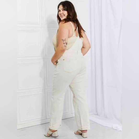 JUDY BLUE Overalls High Waist Taylor Classic Denim Bib Pocket Jean Pant PLUS SZ - Picture 10 of 13